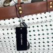 Dolce & Gabbana Borsa Shopper in paglia intrecciata e pelle marrone