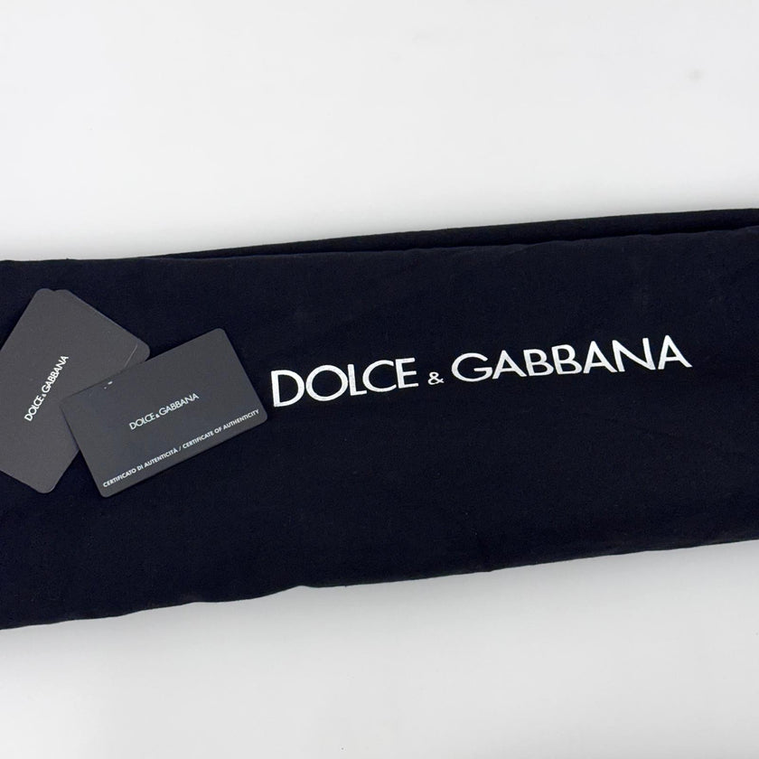 Dolce & Gabbana Borsa Shopper in paglia intrecciata e pelle marrone
