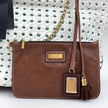 Dolce & Gabbana Borsa Shopper in paglia intrecciata e pelle marrone