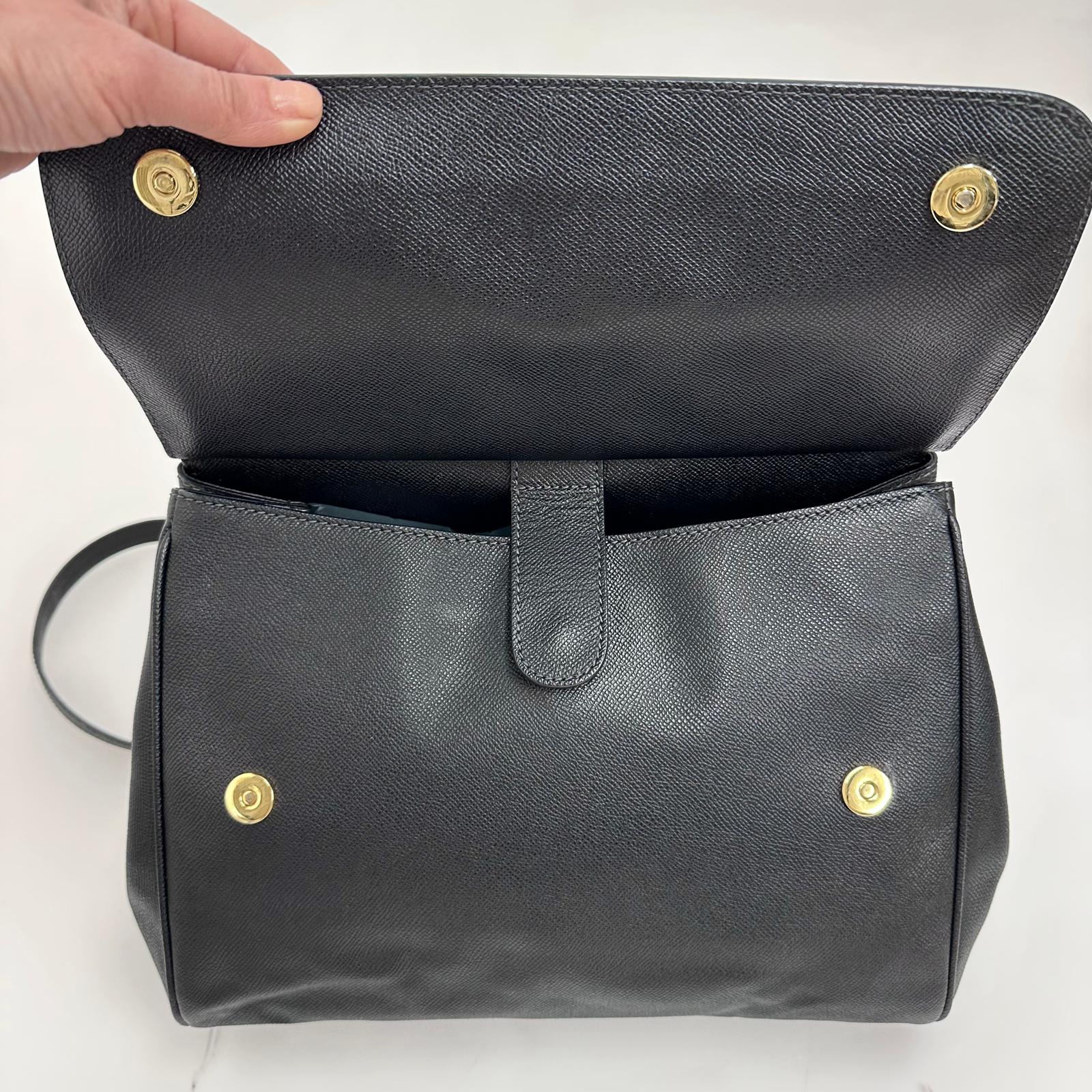 Dolce & Gabbana Borsa Sicily 32 cm in pelle nera