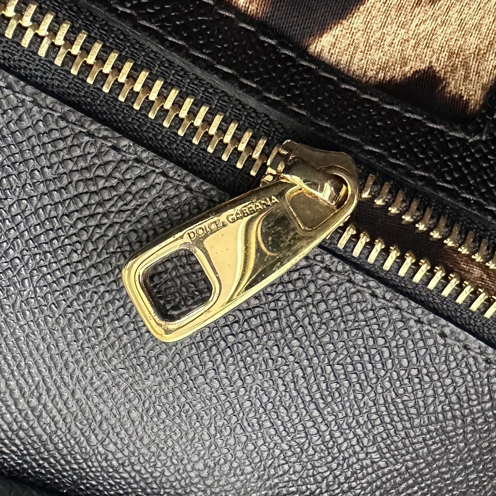 Dolce & Gabbana Borsa Sicily 32 cm in pelle nera