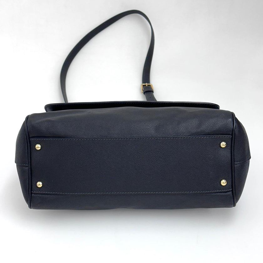 Dolce & Gabbana Borsa Sicily 32 cm in pelle nera