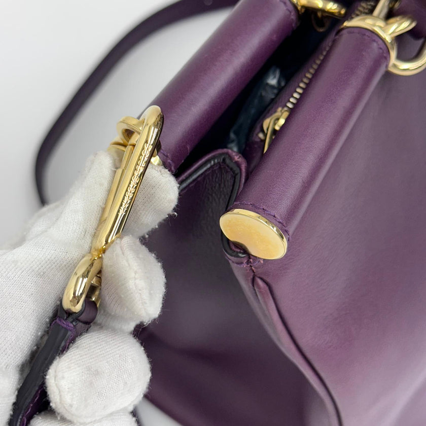 Dolce & Gabbana Borsa Sicily in Pelle Burgundy