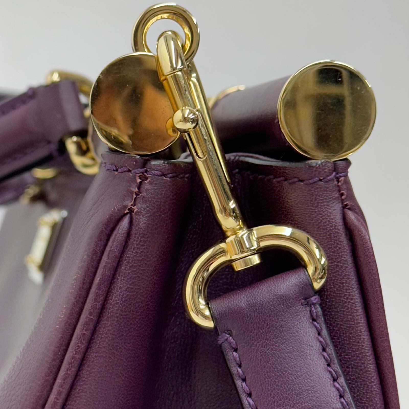 Dolce & Gabbana Borsa Sicily in Pelle Burgundy