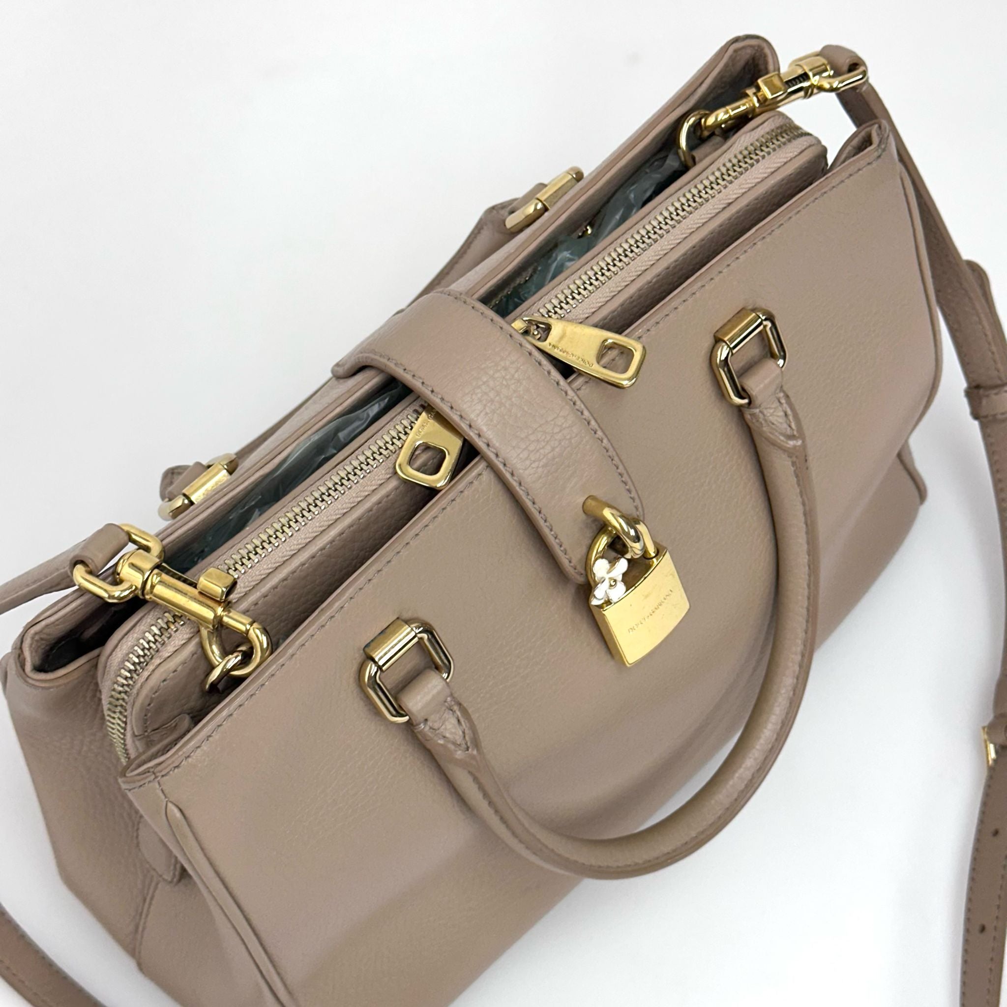 Dolce & Gabbana Borsa a mano e tracolla in pelle cipria