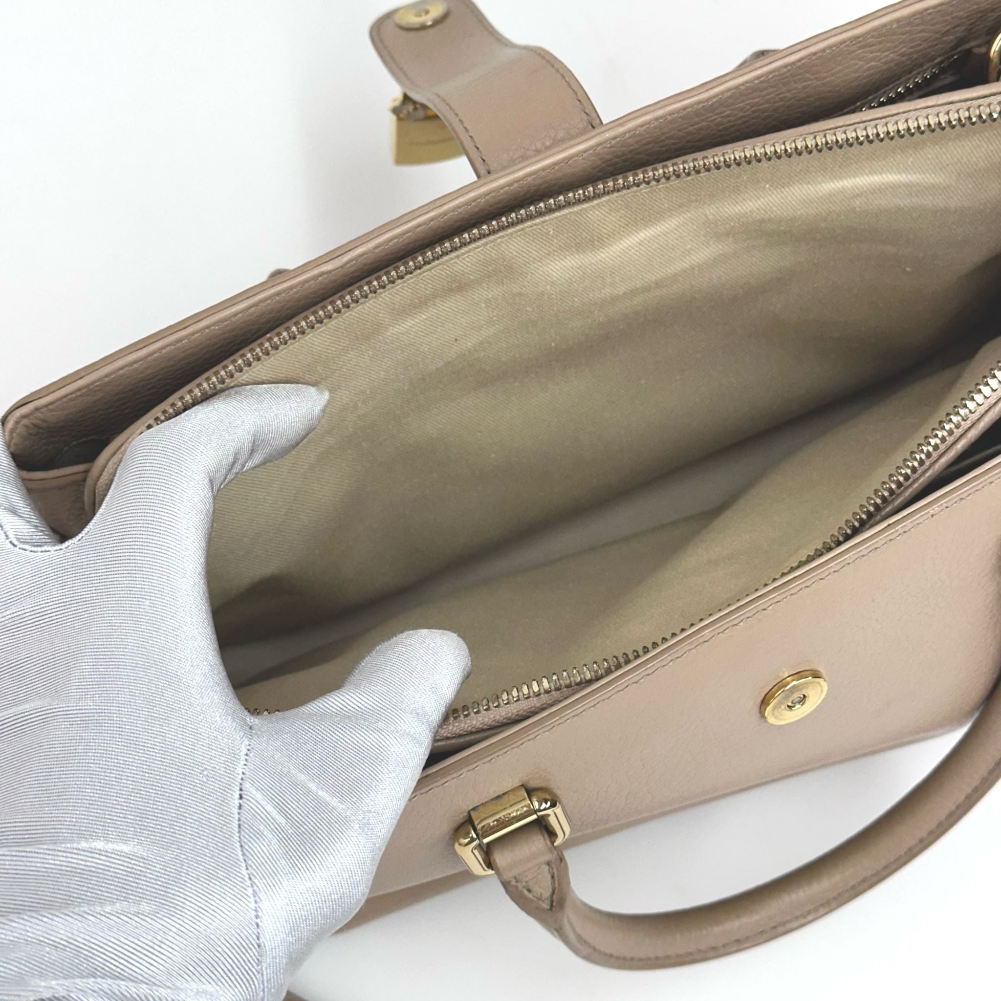 Dolce & Gabbana Borsa a mano e tracolla in pelle cipria