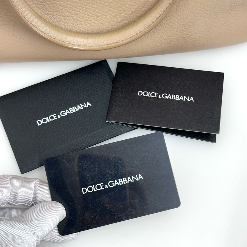 Dolce & Gabbana Borsa a mano e tracolla in pelle cipria