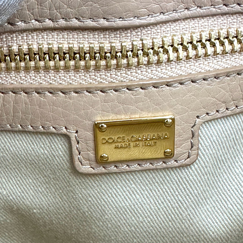 Dolce & Gabbana Borsa a mano e tracolla in pelle cipria