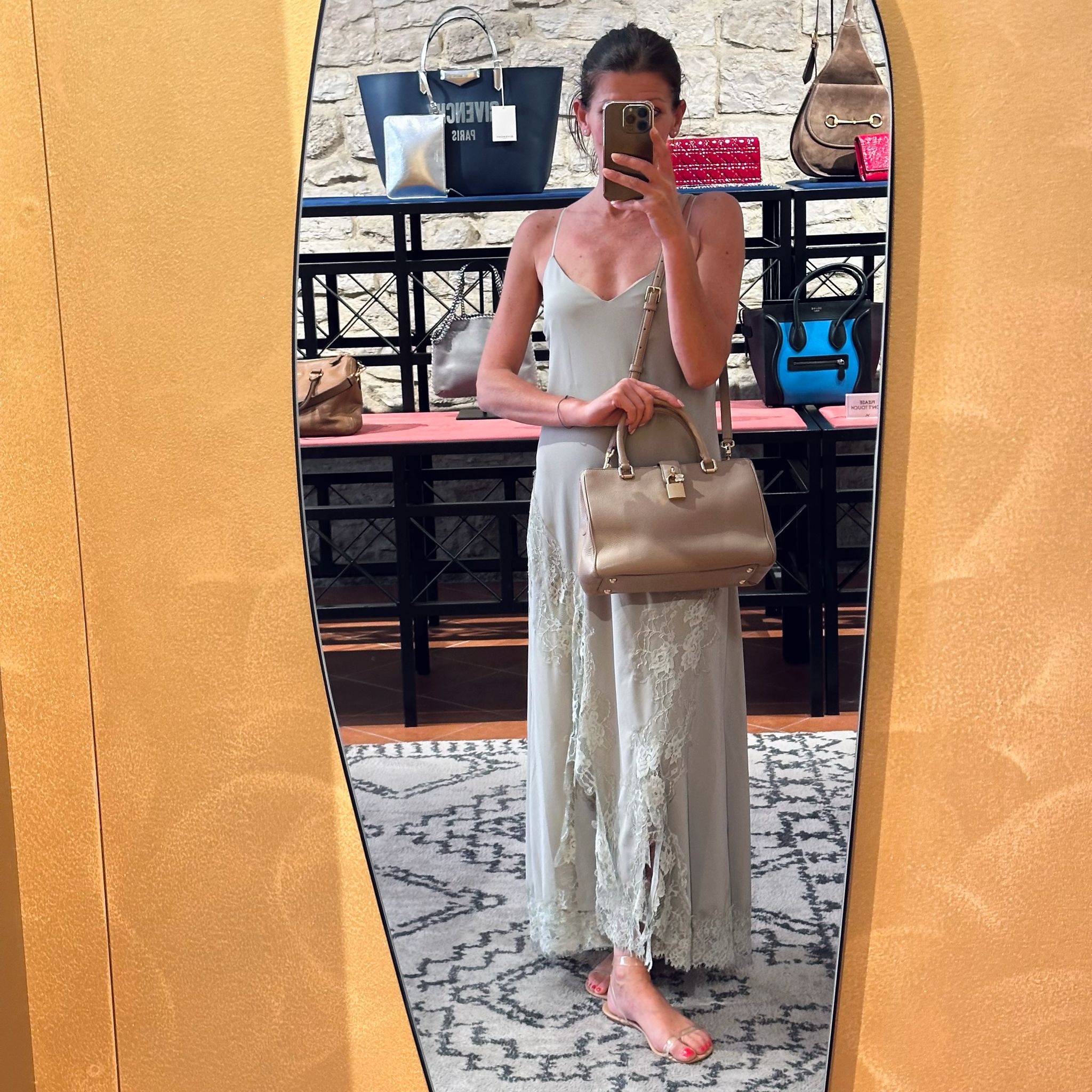 Dolce & Gabbana Borsa a mano e tracolla in pelle cipria