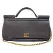 Dolce & Gabbana Sicily Borsa Baguette in pelle martellata visone con catena oro