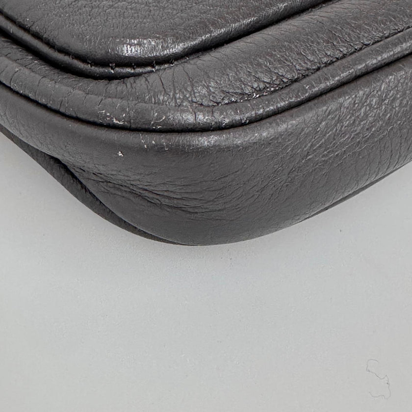 Dolce & Gabbana Sicily Borsa Baguette in pelle martellata visone con catena oro