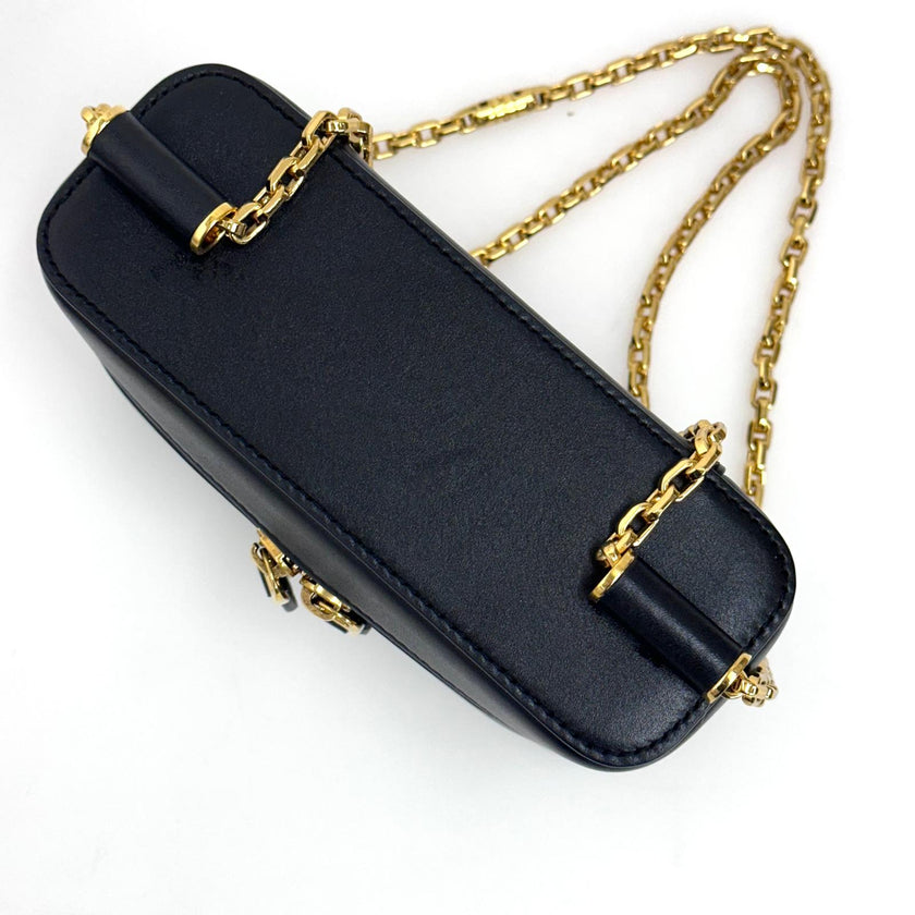 Dolce & Gabbana borsa a tracolla Sicily in pelle nera con catena