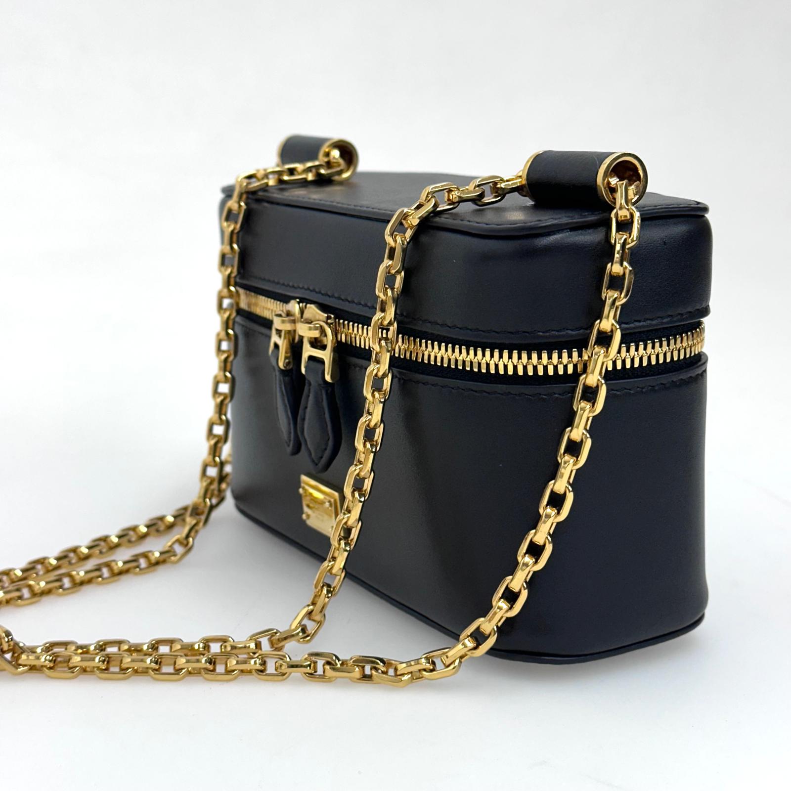 Dolce & Gabbana borsa a tracolla Sicily in pelle nera con catena