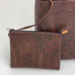 Etro Borsa a mano Paisley con manici tartaruga