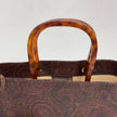 Etro Borsa a mano Paisley con manici tartaruga