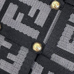 Fendi Baguette a mano in tessuto FF con dettagli in pelle nera