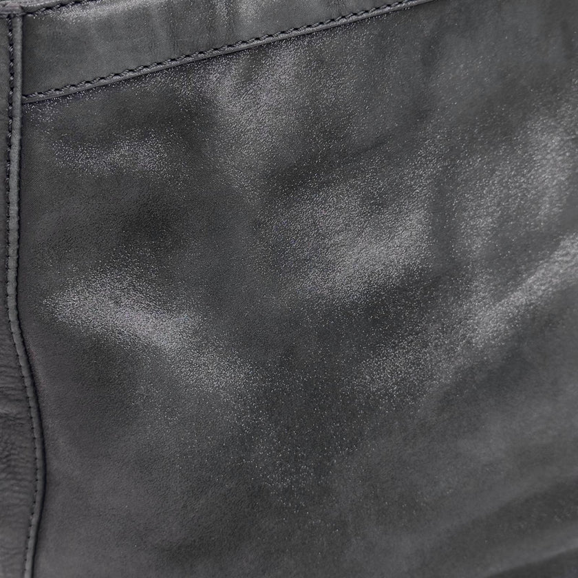 Fendi Borsa Mia Vintage in Nubuck Nero con finiture argento