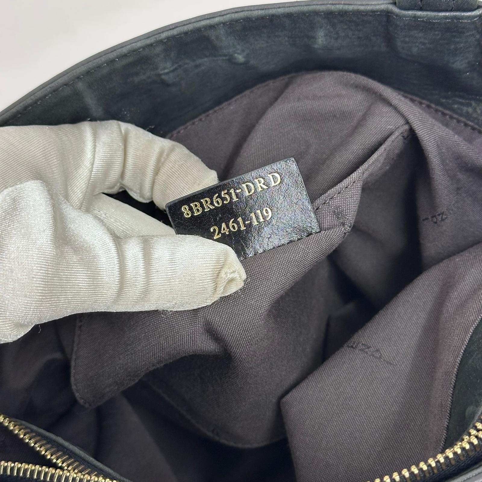 Fendi Borsa Mia Vintage in Nubuck Nero con finiture argento