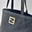 Fendi Borsa Mia Vintage in Nubuck Nero con finiture argento
