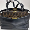 Fendi Borsa Peekaboo Large Pelle Nera e interno zucca