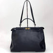 Fendi Borsa Peekaboo Large Pelle Nera e interno zucca