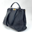 Fendi Borsa Peekaboo Large Pelle Nera e interno zucca