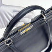 Fendi Borsa Peekaboo Large Pelle Nera e interno zucca