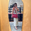 Fendi Borsa Peekaboo Medium in Pelle Rosso ciliegia