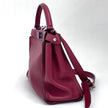 Fendi Borsa Peekaboo Medium in Pelle Rosso ciliegia