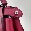 Fendi Borsa Peekaboo Medium in Pelle Rosso ciliegia