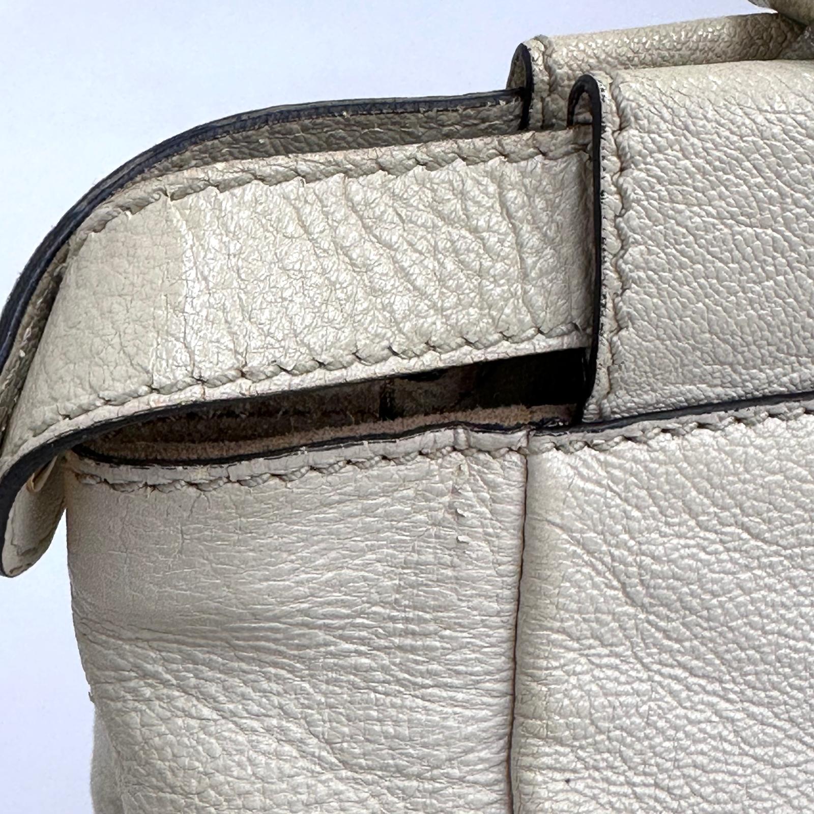 Fendi Borsa Peekaboo in pelle panna con interno leopardato