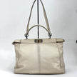 Fendi Borsa Peekaboo in pelle panna con interno leopardato