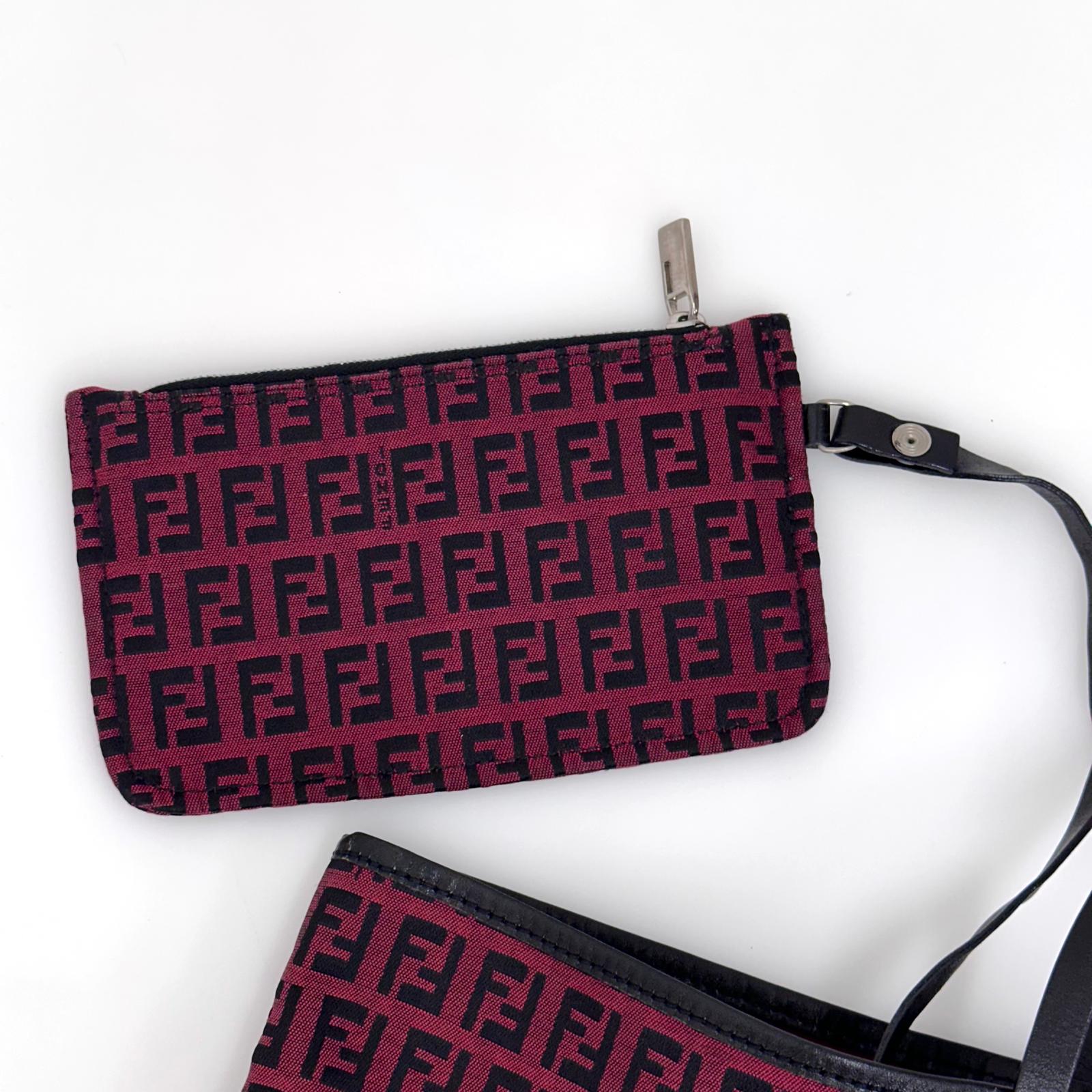 Fendi Borsa Roll Tote FF Zucchino Rossa