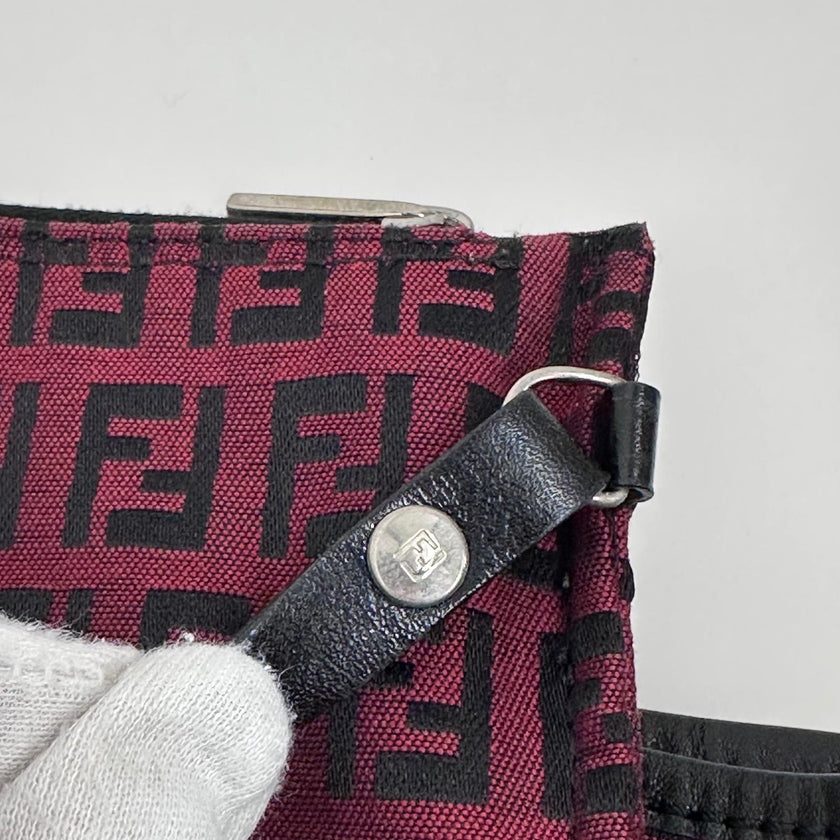 Fendi Borsa Roll Tote FF Zucchino Rossa