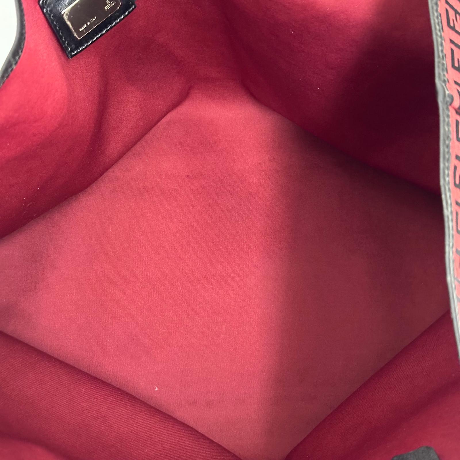 Fendi Borsa Roll Tote FF Zucchino Rossa