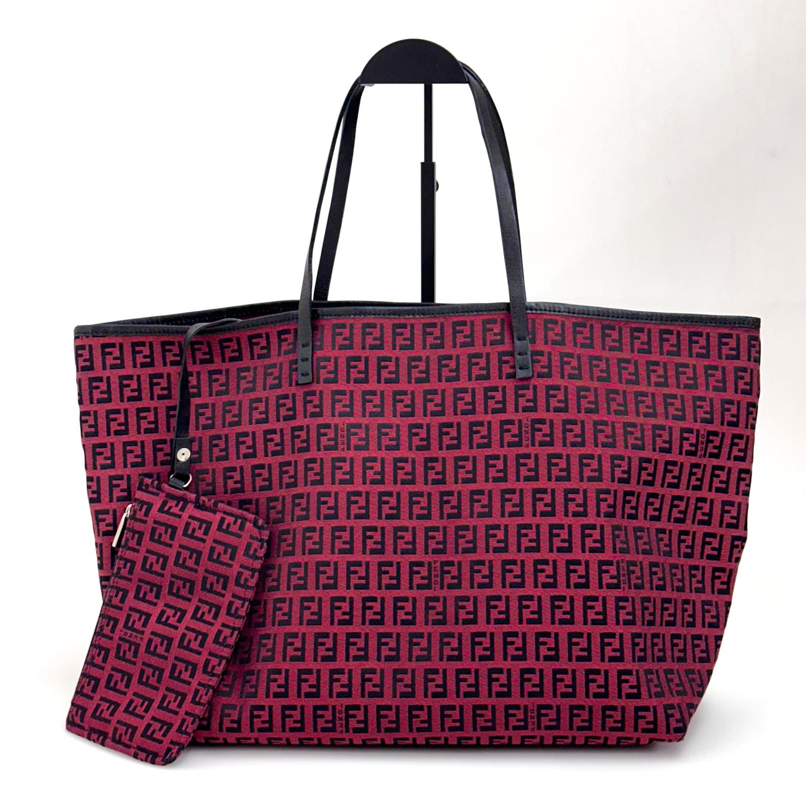 Fendi Borsa Roll Tote FF Zucchino Rossa