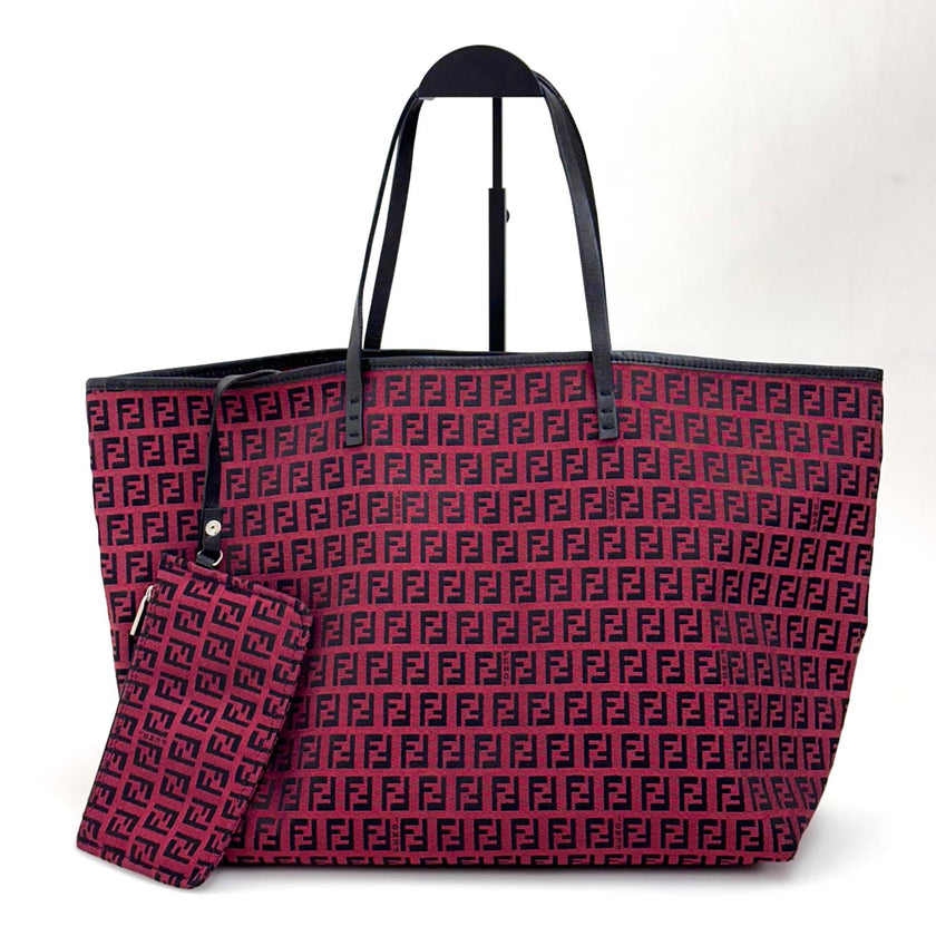 Fendi Borsa Roll Tote FF Zucchino Rossa