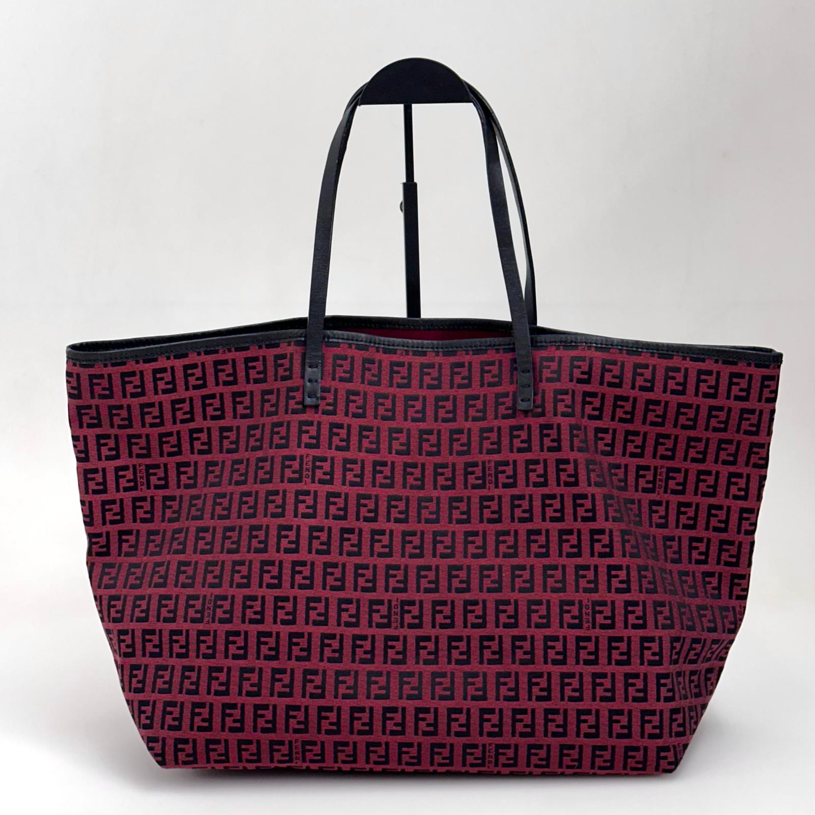 Fendi Borsa Roll Tote FF Zucchino Rossa