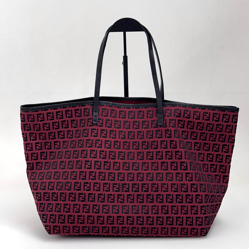 Fendi Borsa Roll Tote FF Zucchino Rossa