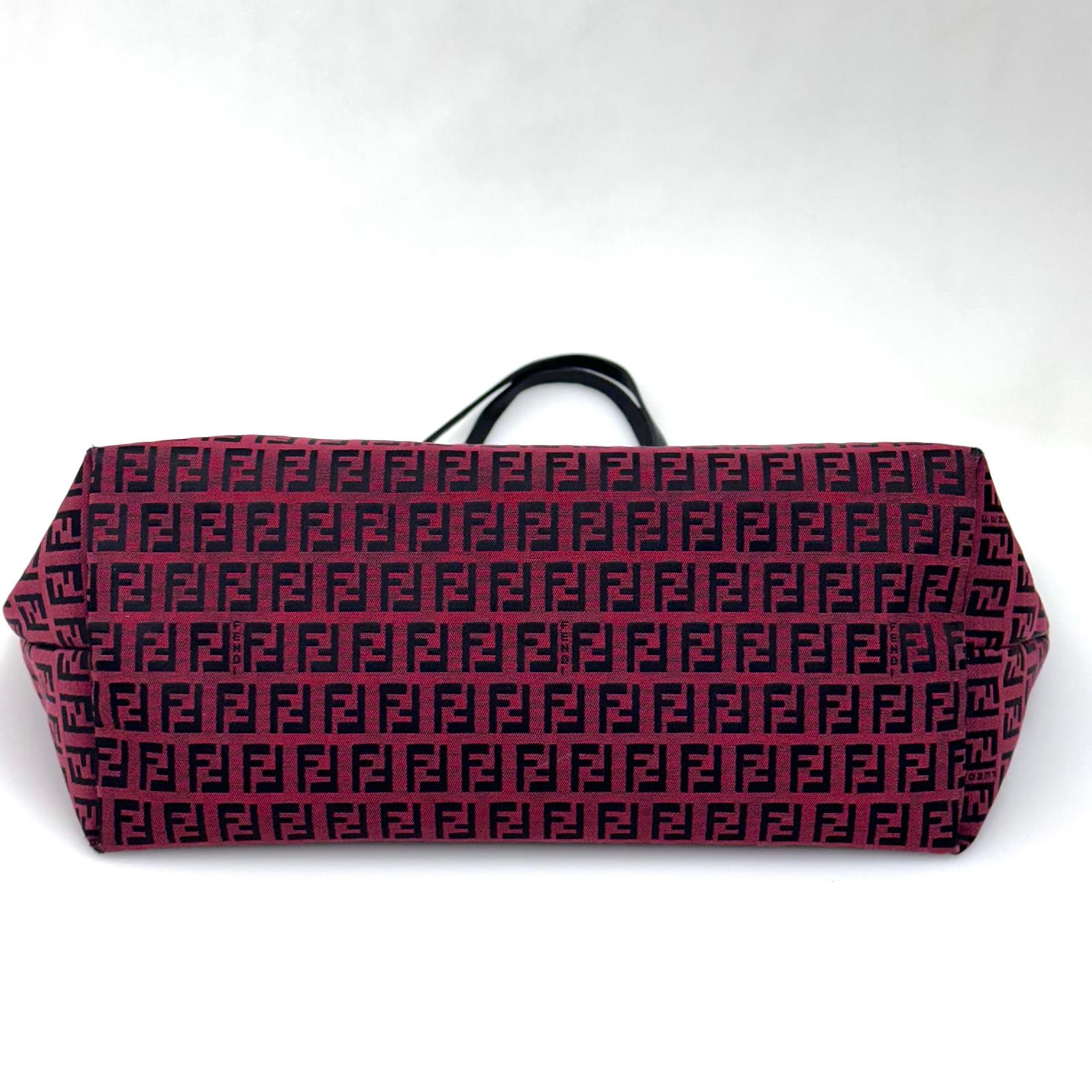 Fendi Borsa Roll Tote FF Zucchino Rossa