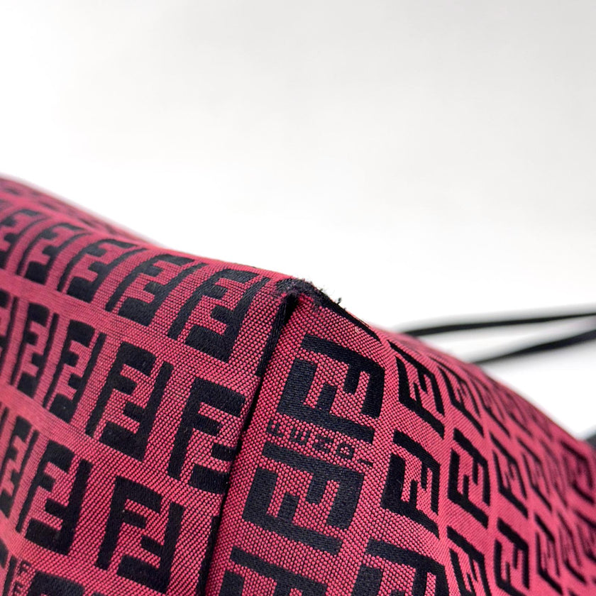 Fendi Borsa Roll Tote FF Zucchino Rossa