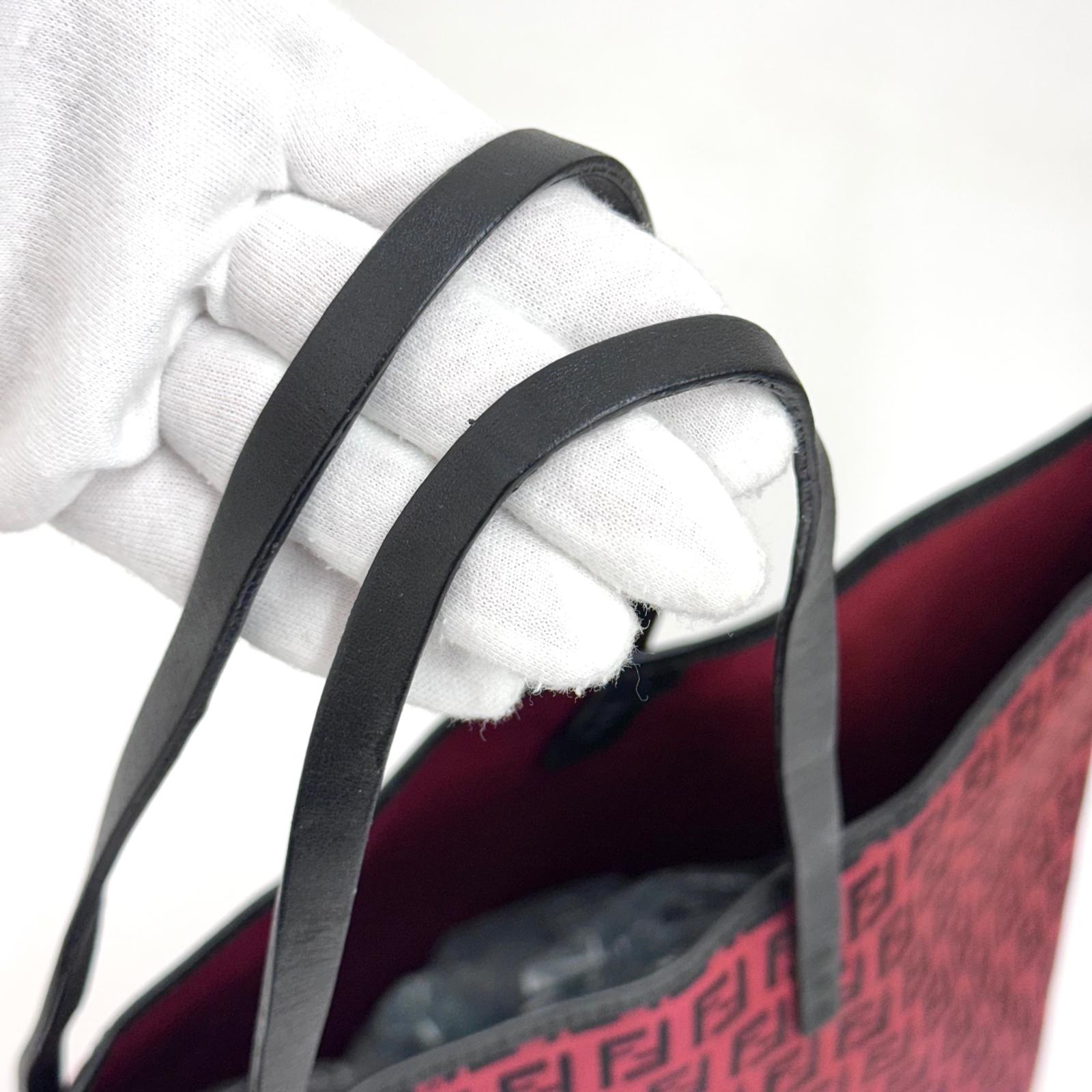 Fendi Borsa Roll Tote FF Zucchino Rossa