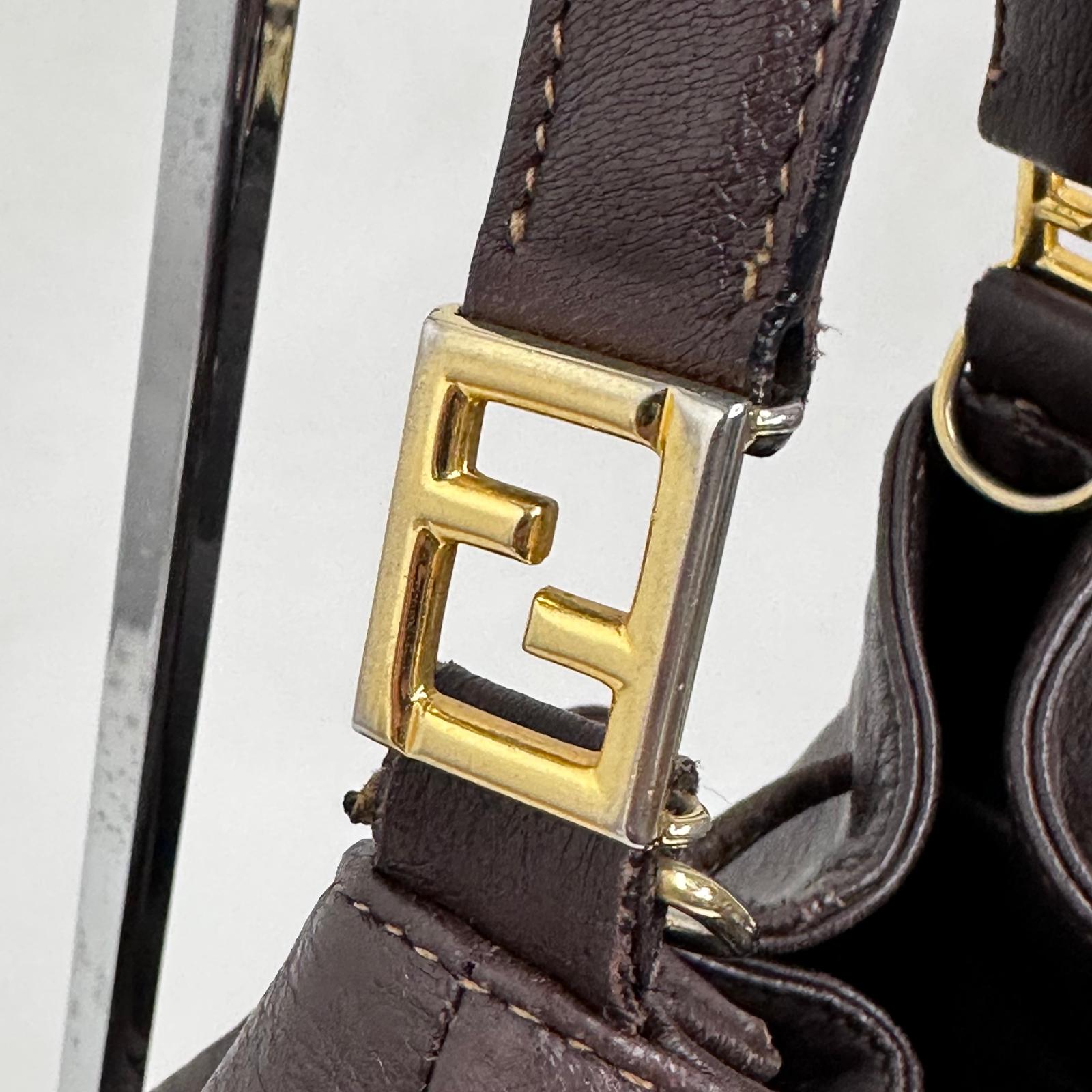 Fendi Borsa Secchiello Zaino Vintage Convertibile Marrone