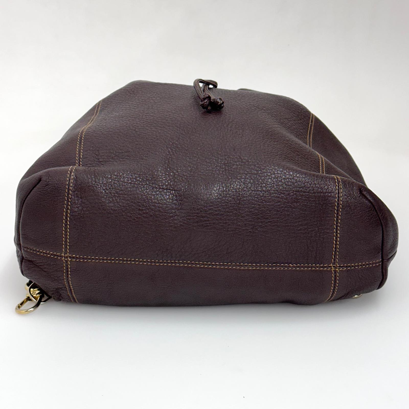 Fendi Borsa Secchiello Zaino Vintage Convertibile Marrone