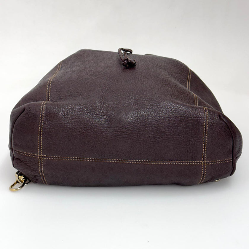 Fendi Borsa Secchiello Zaino Vintage Convertibile Marrone