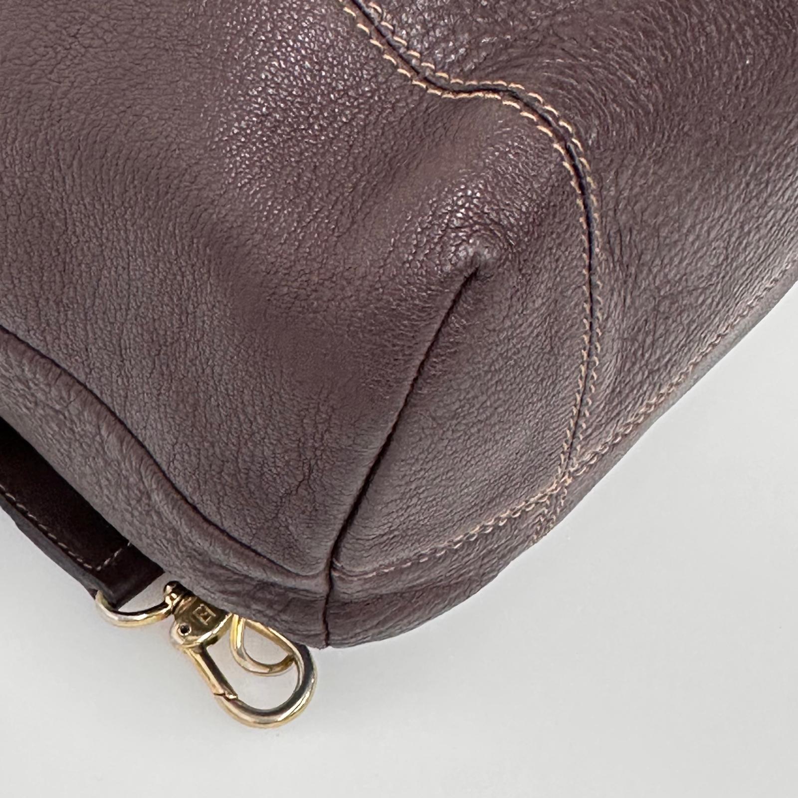 Fendi Borsa Secchiello Zaino Vintage Convertibile Marrone