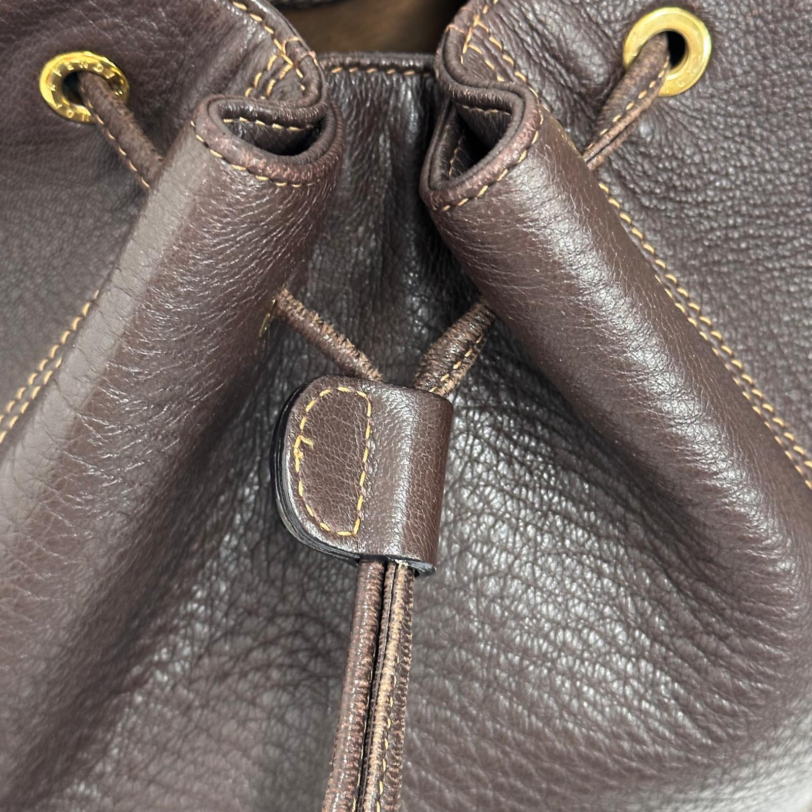Fendi Borsa Secchiello Zaino Vintage Convertibile Marrone