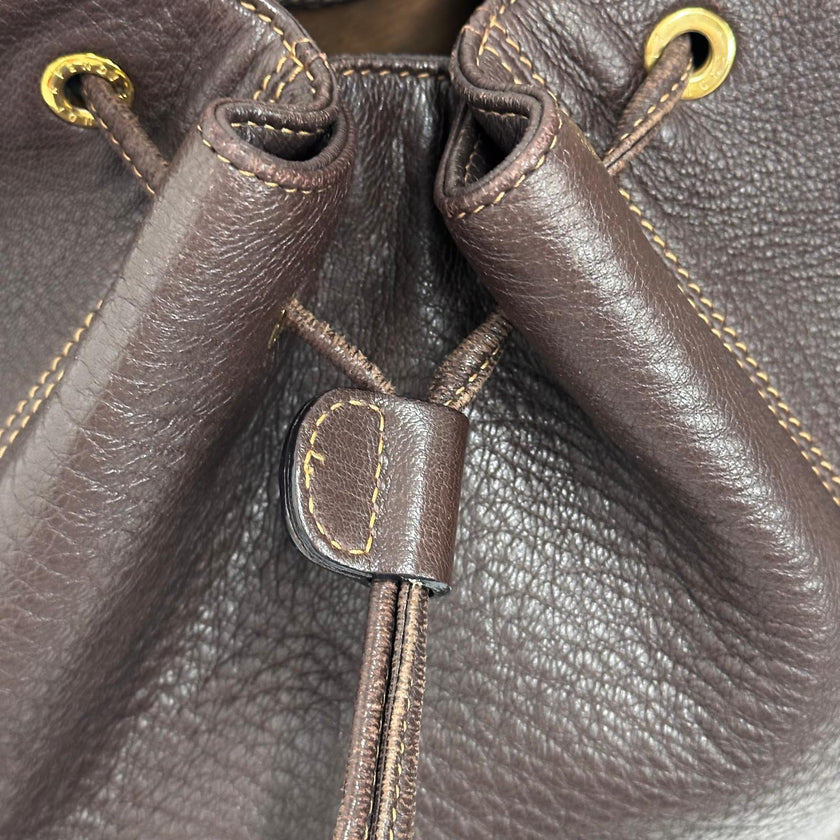Fendi Borsa Secchiello Zaino Vintage Convertibile Marrone
