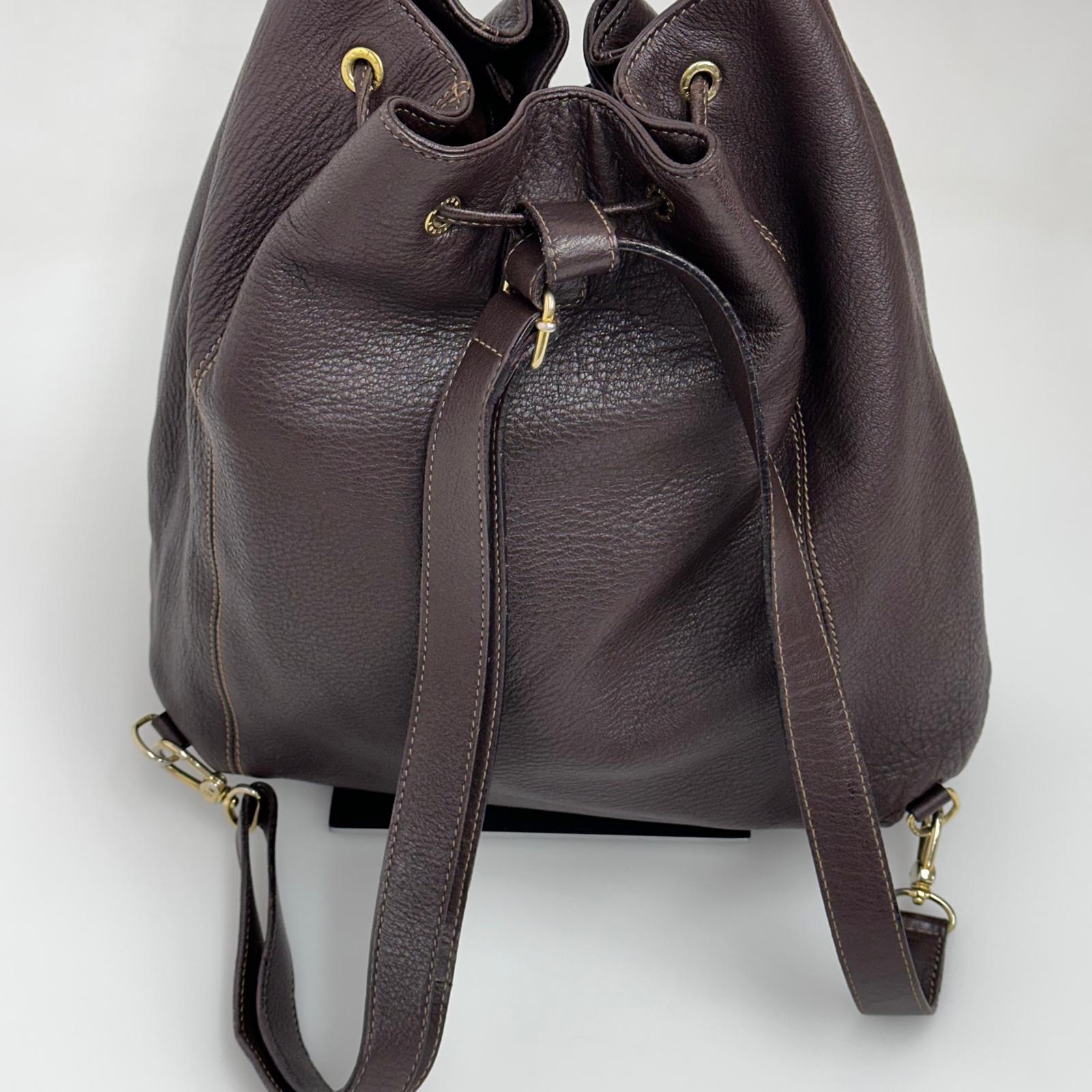 Fendi Borsa Secchiello Zaino Vintage Convertibile Marrone