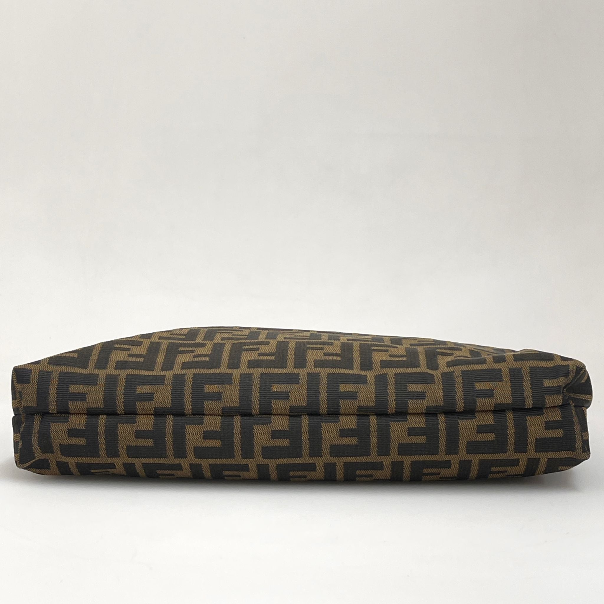 Fendi Borsa Shopper Hobo in Tela Zucca Marrone